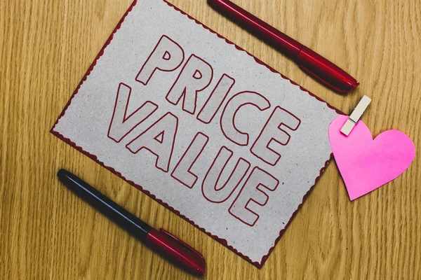 Handwriting Text Writing Price Value Concept Meaning Strategy Which Sets — Stock Photo, Image