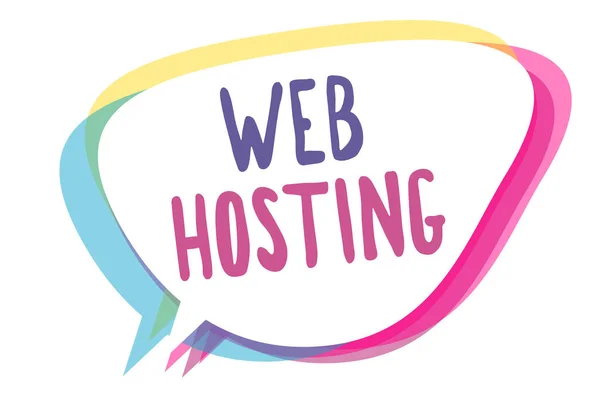 Writing Obs Visar Web Hosting Företag Foto Skylta Verksamhet Att — Stockfoto