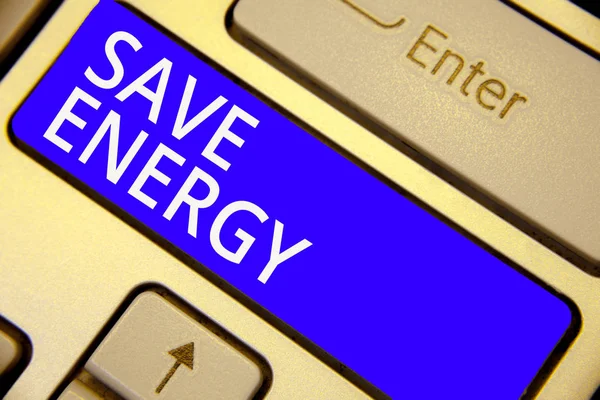 Texto Para Escrita Palavras Energy Conceito Negócio Para Diminuir Quantidade — Fotografia de Stock