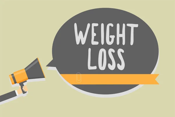 Handschrift Text Schreiben Gewichtsverlust Konzept Bedeutet Verringerung Der Körperflüssigkeit Muskelmasse — Stockfoto