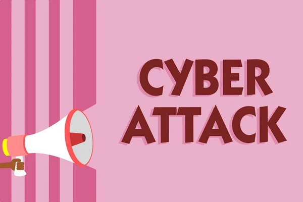 Word Writing Text Cyber Attack Business Concept Attempt Hackers Damage — Stock Photo, Image