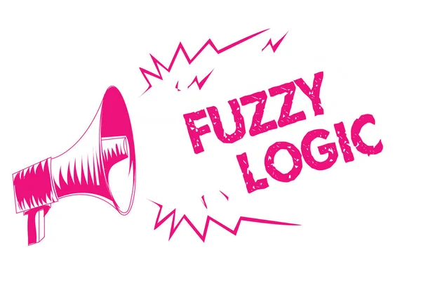 Konceptuella Hand Skriva Visar Fuzzy Logic Företag Foto Text Kontrollerar — Stockfoto