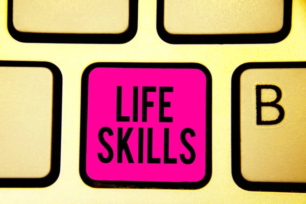 Scrivere Testi Life Skills Concetto Che Significa Che Necessaria Auspicabile — Foto Stock