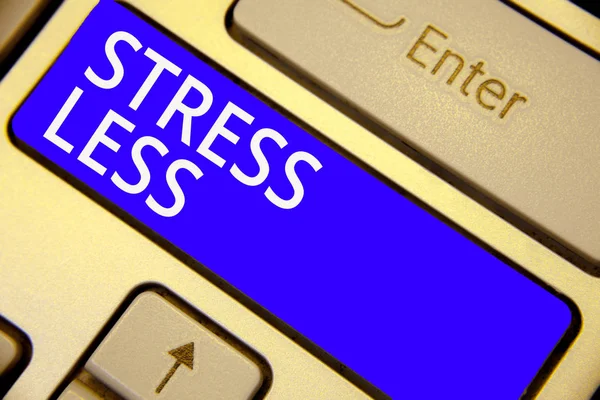 Écriture Texte Stress Moins Concept Entreprise Pour Rester Loin Des — Photo