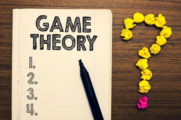 Texto Escrita Palavras Game Theory Conceito Negócio Para Ramo Matemática — Fotografia de Stock
