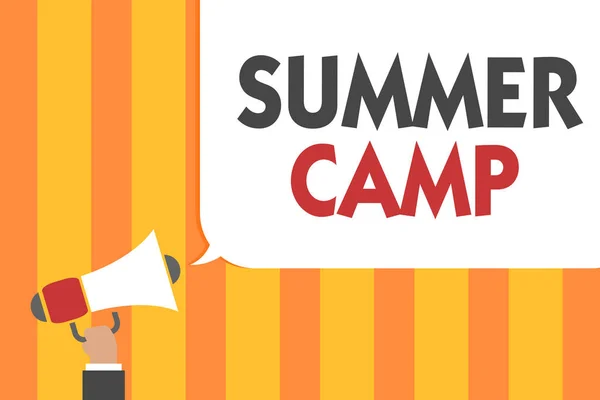 Ordet Skriva Text Summer Camp Affärsidé För Övervakad Program För — Stockfoto