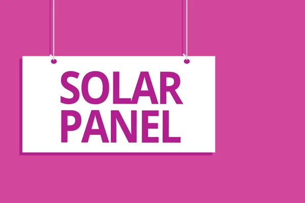 Text Sign Showing Solar Panel Conceptual Photo Designed Absorb Suns — Stock Photo, Image