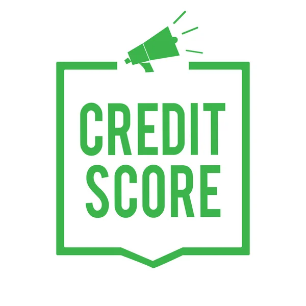 Nota Scrittura Che Mostra Credit Score Business Photo Showcase Rappresentare — Foto Stock