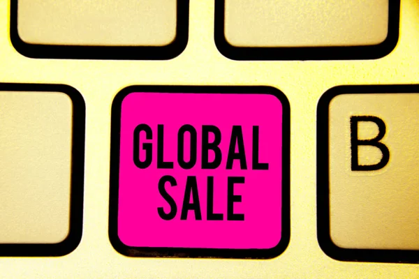 Handschrift Text Global Sale Konzept Bedeutet Dass Manager Operationen Für — Stockfoto