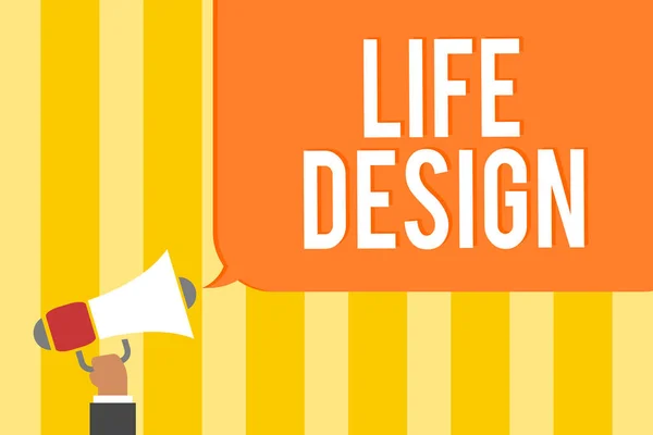 Tekst Teken Weergegeven Life Design Conceptuele Foto Evenwicht Hoe Woont — Stockfoto