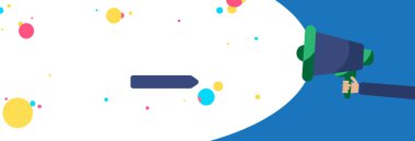 Düz tasarım iş vektör illüstrasyon kavramı. İş reklam Web sitesi ve promosyon afiş için. boş sosyal medya için kendi metin alanı metni kopyalayın. ESP izole şablon sanat.