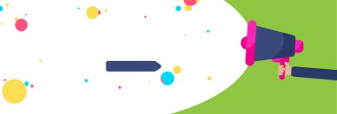 Düz tasarım iş vektör illüstrasyon kavramı. İş reklam Web sitesi ve promosyon afiş için. boş sosyal medya için kendi metin alanı metni kopyalayın. ESP izole şablon sanat.