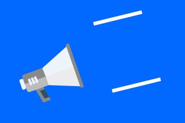 Düz tasarım iş vektör illüstrasyon kavramı. İş reklam Web sitesi ve promosyon afiş için. boş sosyal medya için kendi metin alanı metni kopyalayın. ESP izole şablon sanat.