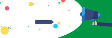 Düz tasarım iş vektör illüstrasyon kavramı. İş reklam Web sitesi ve promosyon afiş için. boş sosyal medya için kendi metin alanı metni kopyalayın. ESP izole şablon sanat.