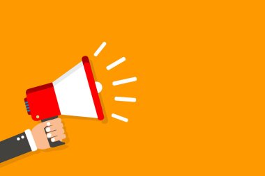 Düz tasarım iş vektör illüstrasyon kavramı. İş reklam Web sitesi ve promosyon afiş için. boş sosyal medya için kendi metin alanı metni kopyalayın. ESP izole şablon sanat.