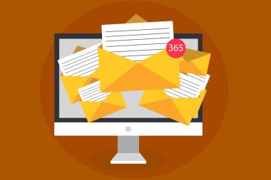 Düz tasarım iş vektör illüstrasyon kavramı. İş reklam Web sitesi ve promosyon afiş için. boş sosyal medya için kendi metin alanı metni kopyalayın. ESP izole şablon sanat.