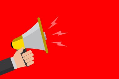 Düz tasarım iş vektör illüstrasyon kavramı. İş reklam Web sitesi ve promosyon afiş için. boş sosyal medya için kendi metin alanı metni kopyalayın. ESP izole şablon sanat.