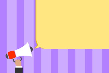 Düz tasarım iş vektör illüstrasyon kavramı. İş reklam Web sitesi ve promosyon afiş için. boş sosyal medya için kendi metin alanı metni kopyalayın. ESP izole şablon sanat.