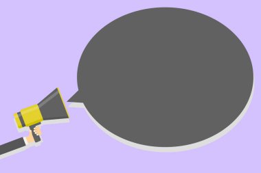 Düz tasarım iş vektör illüstrasyon kavramı. İş reklam Web sitesi ve promosyon afiş için. boş sosyal medya için kendi metin alanı metni kopyalayın. ESP izole şablon sanat.