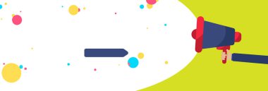 Düz tasarım iş vektör illüstrasyon kavramı. İş reklam Web sitesi ve promosyon afiş için. boş sosyal medya için kendi metin alanı metni kopyalayın. ESP izole şablon sanat.