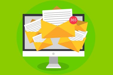 Düz tasarım iş vektör illüstrasyon kavramı. İş reklam Web sitesi ve promosyon afiş için. boş sosyal medya için kendi metin alanı metni kopyalayın. ESP izole şablon sanat.