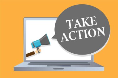 Word metin yazma Oh eylem. İş kavramı sadece söylediğin destekleyen ama aracılığıyla kelime için kanıt elinde megafon hoparlör konuşma balonu mesajı yüksek sesle konuşan adam.