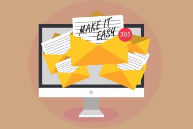 Word metin yapmak çok kolay yazma. Zarf ile kağıtları sanal iş kavramı için akıllı bir yaklaşım zahmetsiz ücretsiz--dan endişe veya zorluklar bilgisayar alıcı emails önemli mesajlar.