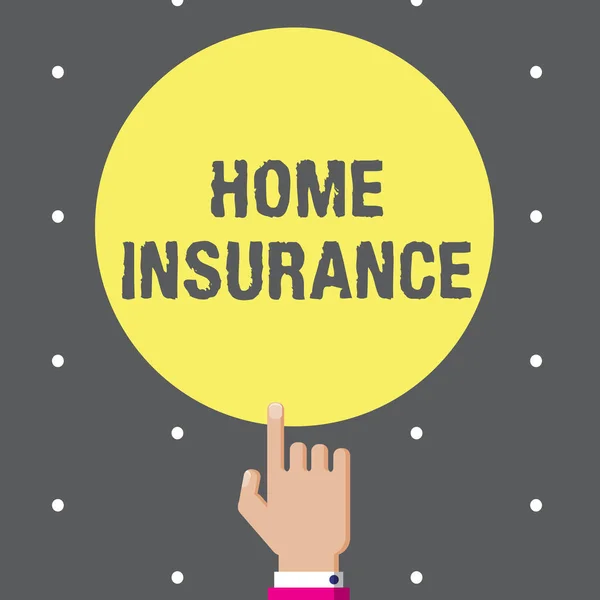 Conceptuele handschrift toont Home Insurance. Zakelijke foto tekst Omvat verliezen en schade en op ongevallen in het huis — Stockfoto