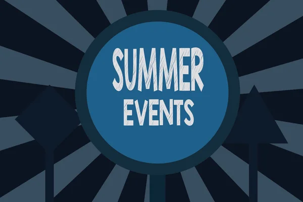 Tekstbord met Summer Events. Conceptuele foto Viering Gebeurtenissen die plaatsvinden tijdens de zomer — Stockfoto