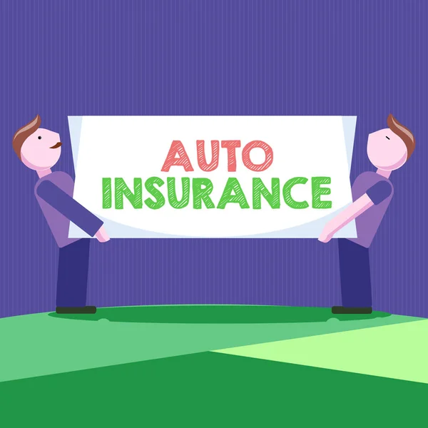 Εννοιολογική γραφή χέρι δείχνει Auto Insurance. Επαγγελματική φωτογραφία που προβάλει Προστασία από την οικονομική απώλεια σε περίπτωση ατυχήματος — Φωτογραφία Αρχείου