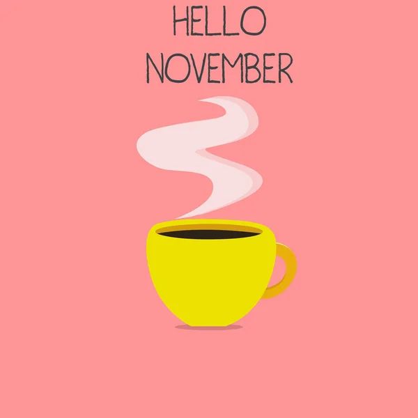 概念手写显示Hello November 。商务图片欢迎12月前的第11个月 — 图库照片