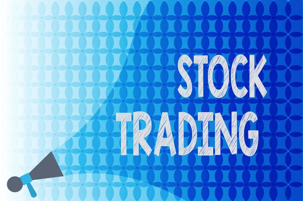 문자보내기 Stock Trading. 증권거래소에서 증권거래소 전자의 구매 및 판매를 위한 사업 개념 — 스톡 사진