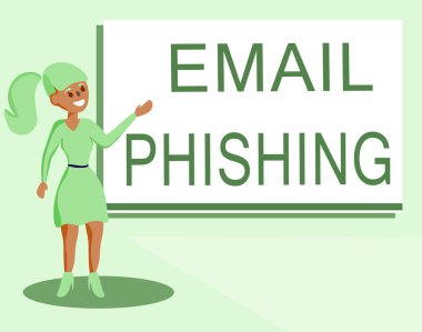 Email Phishing 'i gösteren metin işareti. Kötü amaçlı yazılım dağıtan web sitelerine bağlanabilecek kavramsal fotoğraf e- postaları