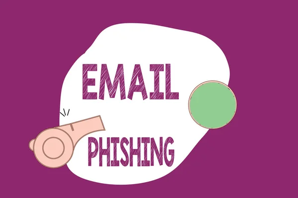 Handwriting text writing Email Phishing. Concept meaning Emails that may link to websites that distribute malware