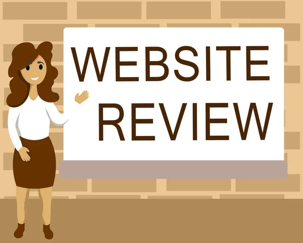 Tekst schrijven Website Review. Bedrijfsconcept voor Reviews die kunnen worden geplaatst over bedrijven en diensten — Stockfoto