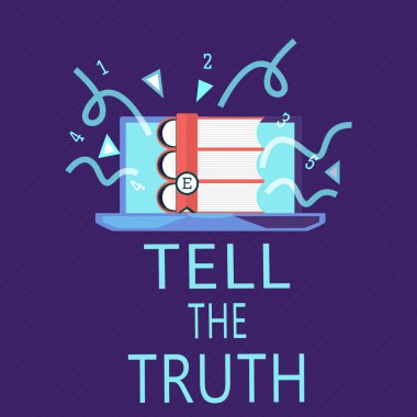 Truth Tell gösterilen Not yazma. Birisi istiyor bazı kişisel gerçek gizli tutar teslim vitrine iş fotoğraf