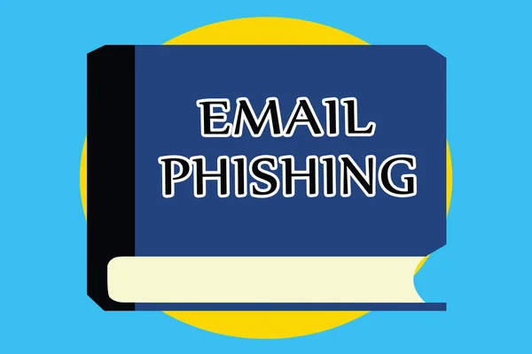 Signo de texto que muestra Email Phishing. Foto conceptual Emails que pueden enlazar a sitios web que distribuyen malware — Foto de Stock