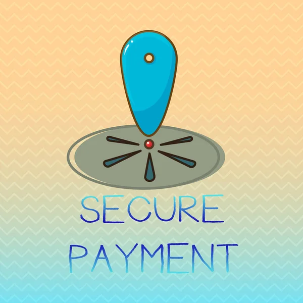 Conceptual hand writing showing Secure Payment. Business photo showcasing Security of Payment refers to ensure of paid even in dispute — Stock Photo, Image