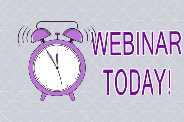 Webinar Today 'i gösteren mesaj işareti. Kavramsal fotoğraf çevrimiçi eğitim sunumunda farklı konumlarda