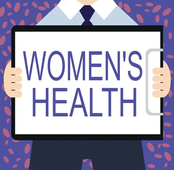 Skriva Obs visar kvinnor s är hälsa. Företag foto skylta Womens fysisk hälsa följden att undvika sjukdom — Stockfoto