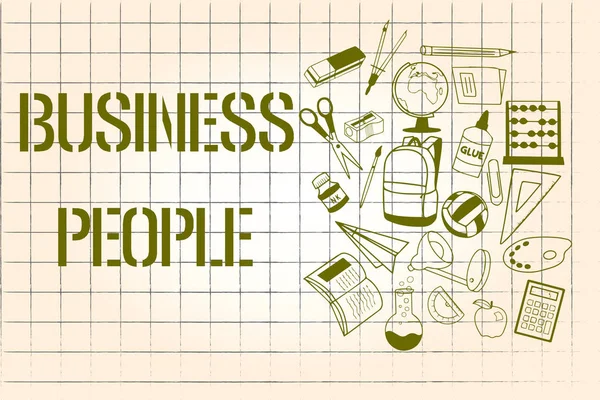 Текст слов Business People. Бизнес-концепция для людей, которые работают в бизнесе, особенно на руководящем уровне — стоковое фото