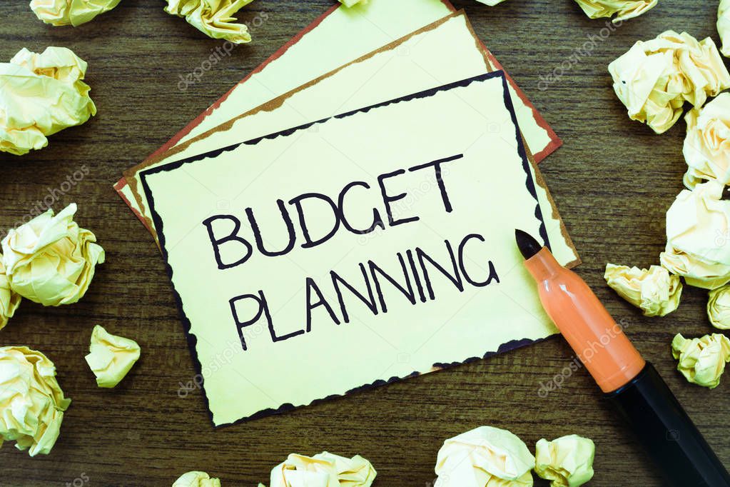 Word writing text Budget Planning. Business concept for The written description about current and future expenses