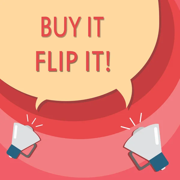 Handskrift text skriva köpa det Flip den. koncept vilket innebär att köpa något fixa upp dem då sälja dem för mer vinst — Stockfoto