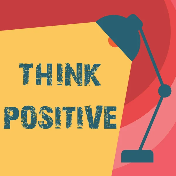 Handwriting text writing Think Positive. Concept meaning The tendency to be positive or optimistic in attitude