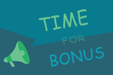 Zaman için Bonus gösterilen Not yazma. Bir miktar para vitrine iş fotoğraf bir kişi için ücret bir ödül olarak eklendi