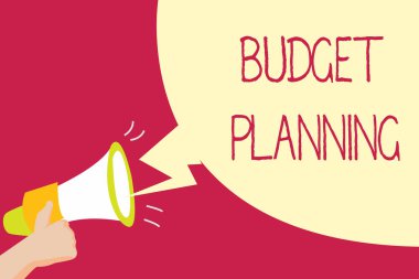 Handwriting text writing Budget Planning. Concept meaning The written description about current and future expenses clipart