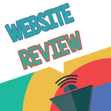 Web sitesi İncelemesini gösteren metin işareti. İşletmeler ve hizmetler hakkında yayınlanabilecek kavramsal fotoğraf incelemeleri