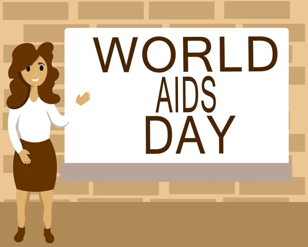 Word Writing Text World Aids Day Geschäftskonzept Für Den Dezember — Stockfoto