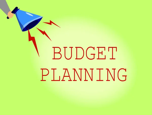 Bütçe Planlama 'yı gösteren kavramsal el yazısı. İş fotoğrafı gösterimi Geçerli ve gelecekteki harcamalar hakkında yazılı açıklama — Stok fotoğraf