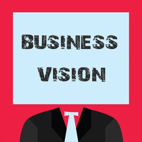 Word writing text Business Vision. Business concept for grow your business in the future based on your goals — Stock Photo, Image
